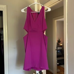 Lulus Magenta Mini Dress with Cut-Outs